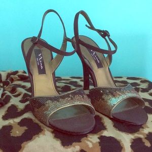 Nina | Sparkly sequin strappy heels